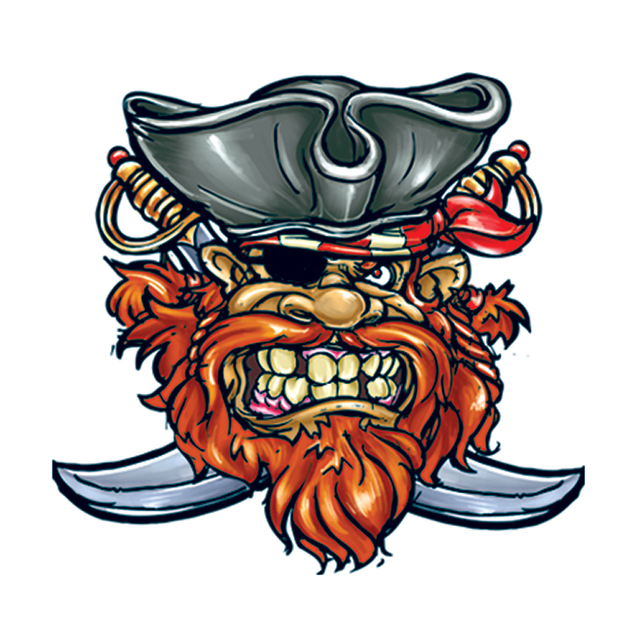 Pirate Temporary Tattoo