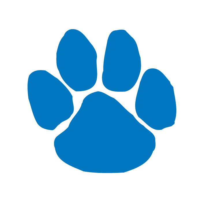 Small Blue Paw Print Temporary Tattoo