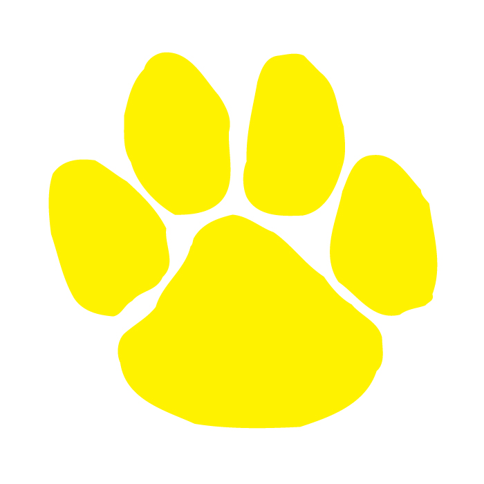 Yellow Paw Print Temporary Tattoo