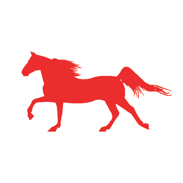 Small Red Horse Temporary Tattoo