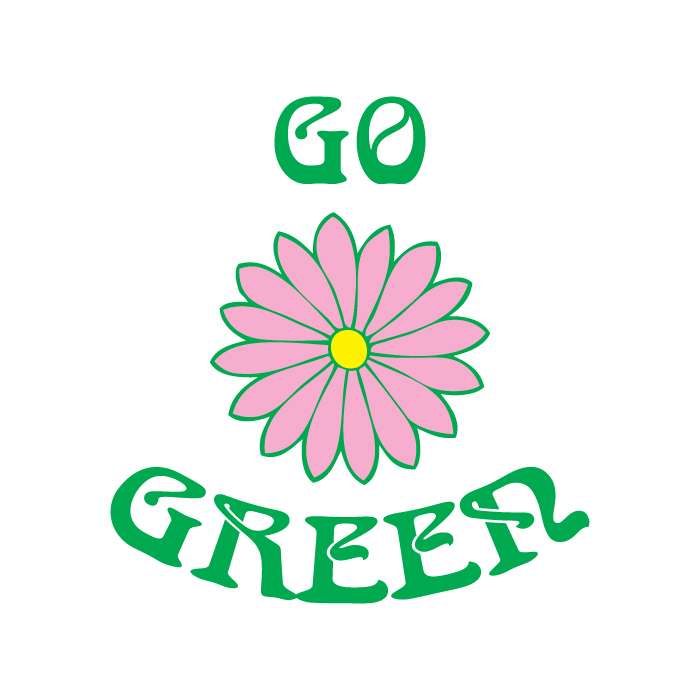 Go Green Flower Temporary Tattoo