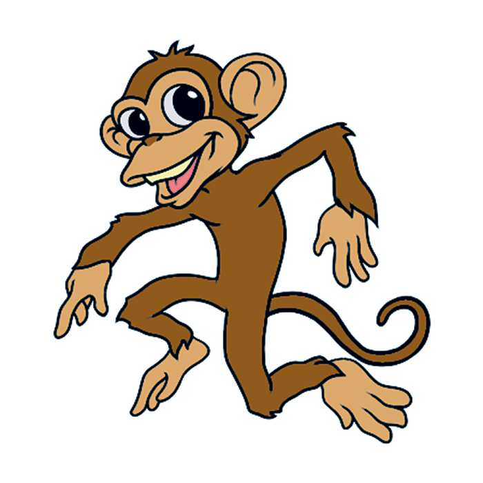 Dancing Monkey Temporary Tattoo