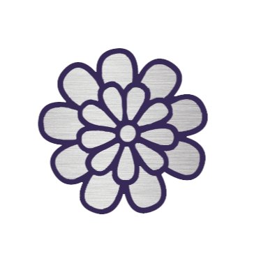 Metallic 70's Flower Temporary Tattoo