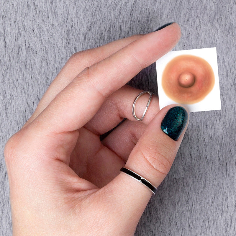 Tan Realistic Nipple Temporary Tattoos