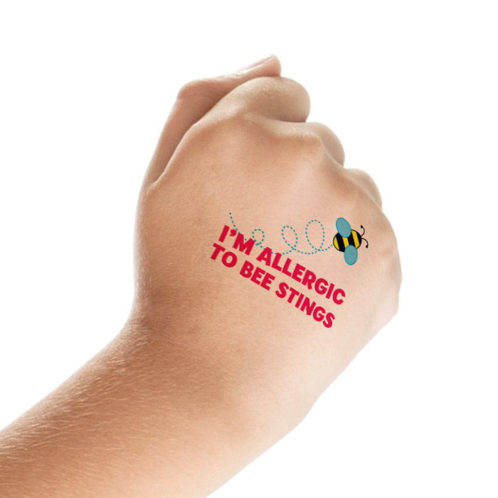 Bee Sting Allergy Temporary Tattoo IndustryPrint Multi Store